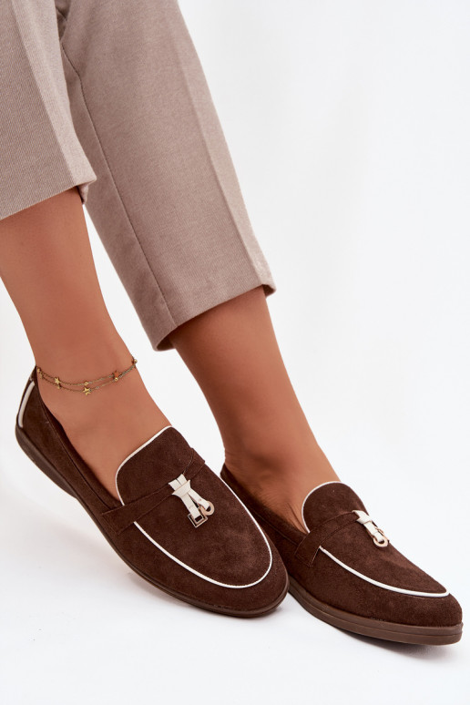 Mokasinai Mokasinai Moteriškassuiš eko zomšosu CzekoladoĮe DarĮen