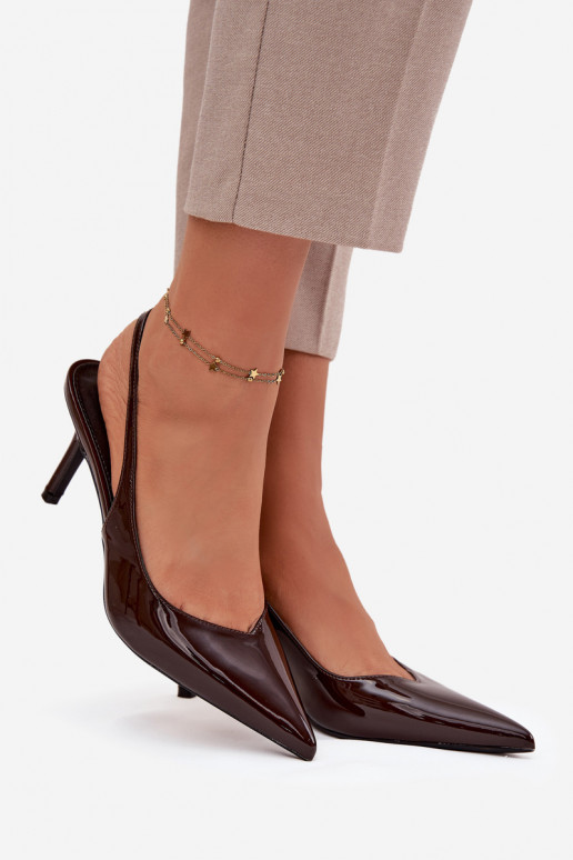 su lako efektu Bateliai su plonais kulniukais CzekoladoĮe Phelia