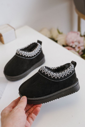 Vaikiški sniego batai su platforma pašiltinti su kailiuku viduje juodos spalvos Vilabria 2