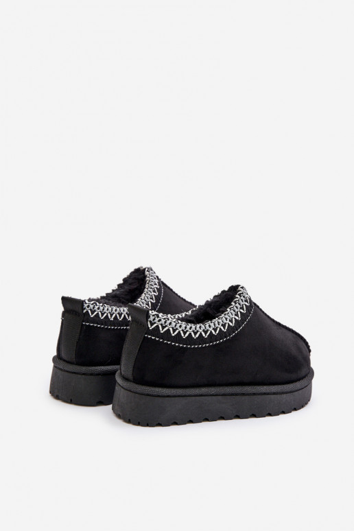 Vaikiški sniego batai su platforma pašiltinti su kailiuku viduje juodos spalvos Vilabria