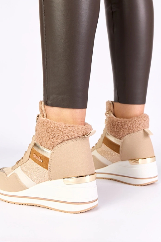 Smėlio spalvos šilti sniego batai...