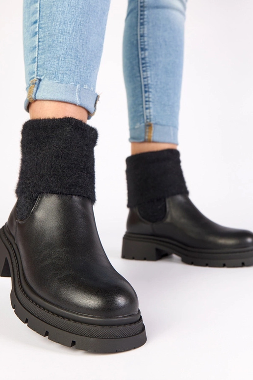 Juodi aulinukai su elastine įsiuva ir...