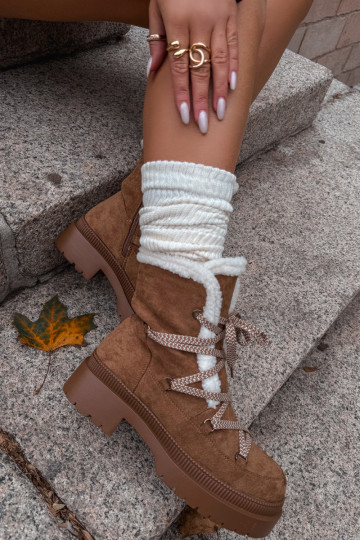 Moteriški pašiltinti sniego batai, rudos spalvos, Irmara 2