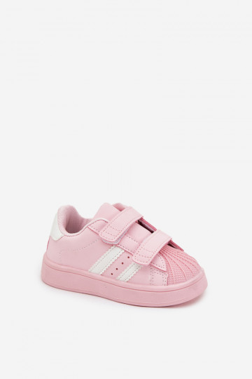 Vaikiški sportiniai bateliai Sneakers modelio iš dirbtinės odos, rožinės spalvos, Renel 2