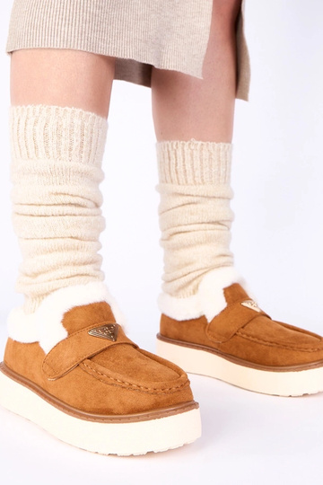 Rudi mokasinai šilti su...