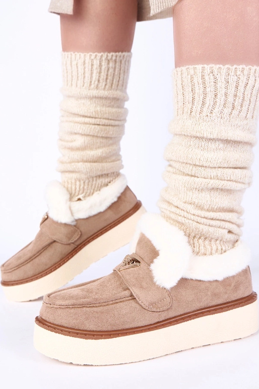 Tamsiai smėlio spalvos mokasinai...