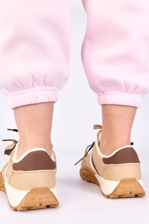 Smėlio spalvos sportbačiai šilti su...