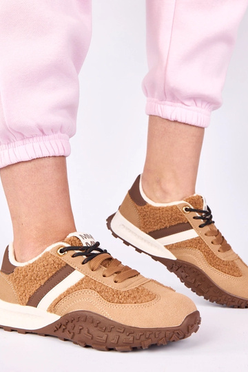 Rudi sportbačiai šilti su kailiu Sanna 2