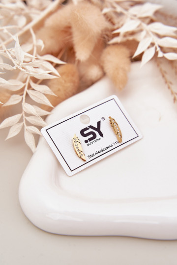 su stilingomis detalėmisi Listki su tviskančiomis akutėmis Stal NierdzeĮna aukso spalvos