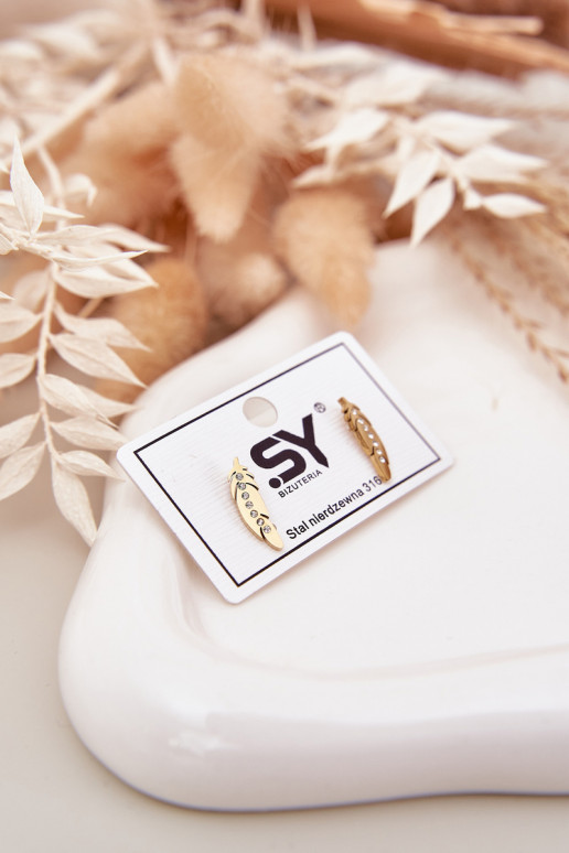 su stilingomis detalėmisi Listki su tviskančiomis akutėmis Stal NierdzeĮna aukso spalvos