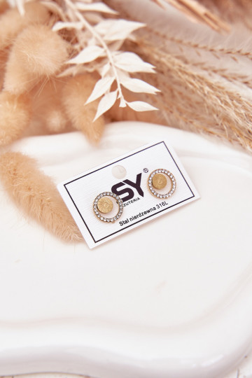 su stilingomis detalėmisi iš nerūdijančio plieno Kółka su tviskančiomis akutėmis aukso spalvos 2