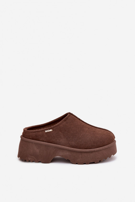 sniego batai Moteriškos žemos su platforma rudos spalvos Yrenna