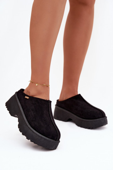 sniego batai Moteriškos žemos su platforma juodos spalvos Yrenna 2