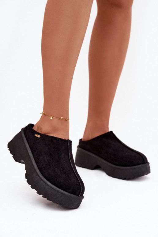 sniego batai Moteriškos žemos su platforma juodos spalvos Yrenna