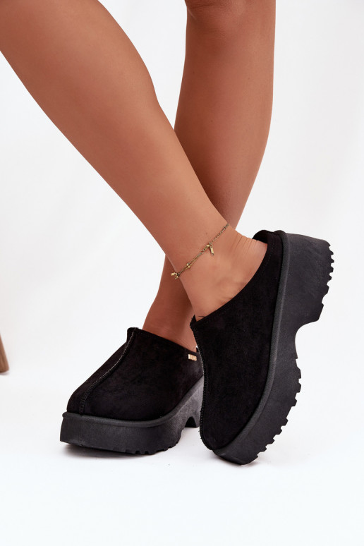 sniego batai Moteriškos žemos su platforma juodos spalvos Yrenna