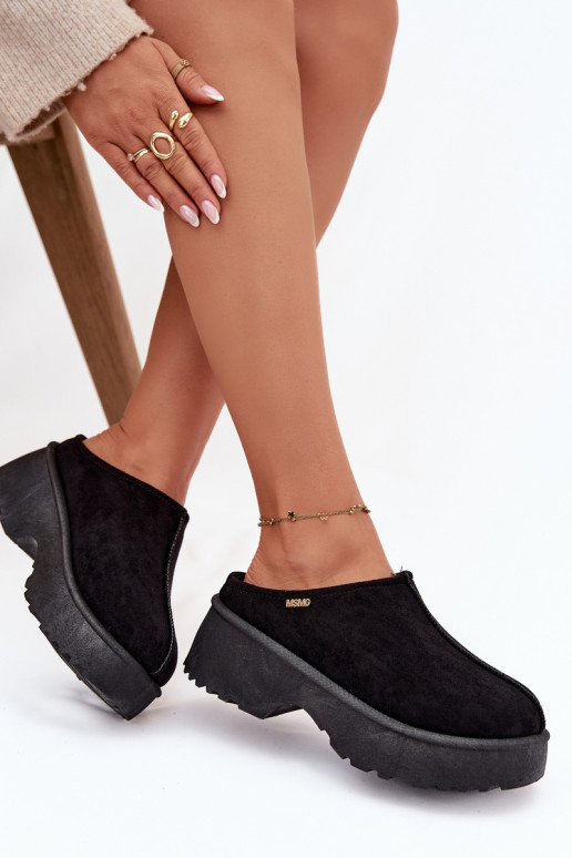 sniego batai Moteriškos žemos su platforma juodos spalvos Yrenna