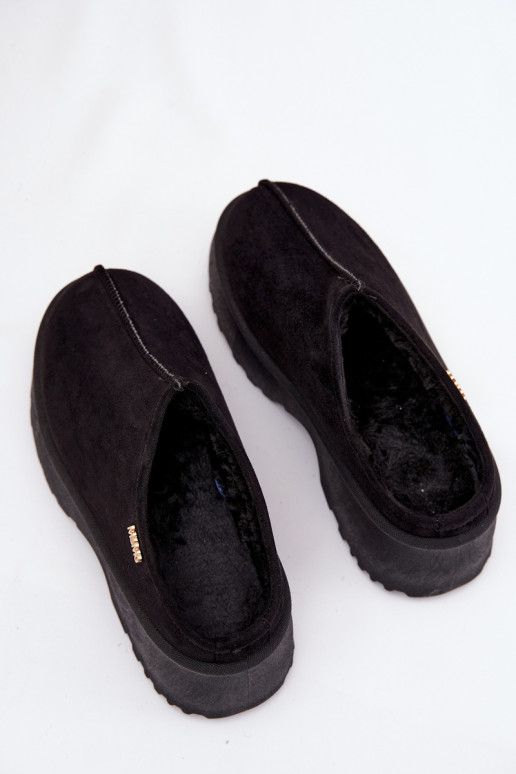 sniego batai Moteriškos žemos su platforma juodos spalvos Yrenna