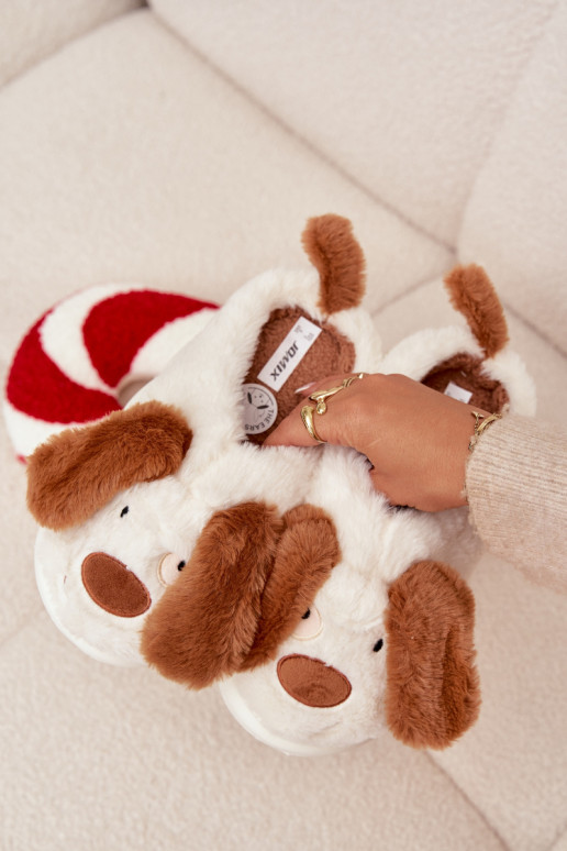 su kailiuku Šlepetės Moteriškas Šuniukai rudos spalvos Faylen