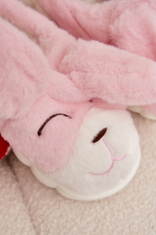 su kailiuku Šlepetės Moteriškas Zuikiai rožinės spalvos Faylen