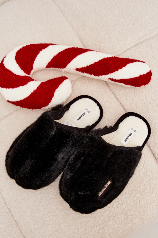 su kailiuku Šlepetės Moteriškas juodos spalvos Belinna