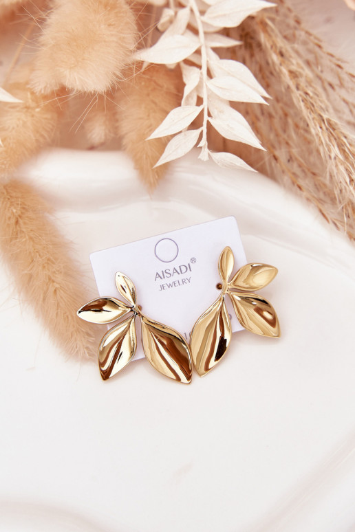 Didelis su stilingomis detalėmisi Moteriškas Listki aukso spalvos