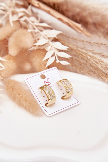 su stilingomis detalėmisi Moteriškas Stal Chirurgiczna su tviskančiomis akutėmis aukso spalvos