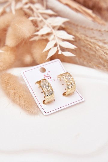 su stilingomis detalėmisi Moteriškas Stal Chirurgiczna su tviskančiomis akutėmis aukso spalvos 2