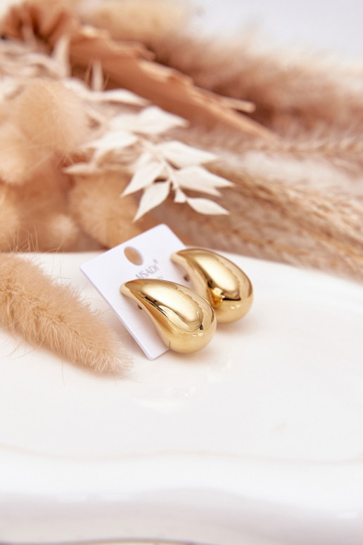 su stilingomis detalėmisi Moteriškas Stal Chirurgiczna Didelis Łezki aukso spalvos