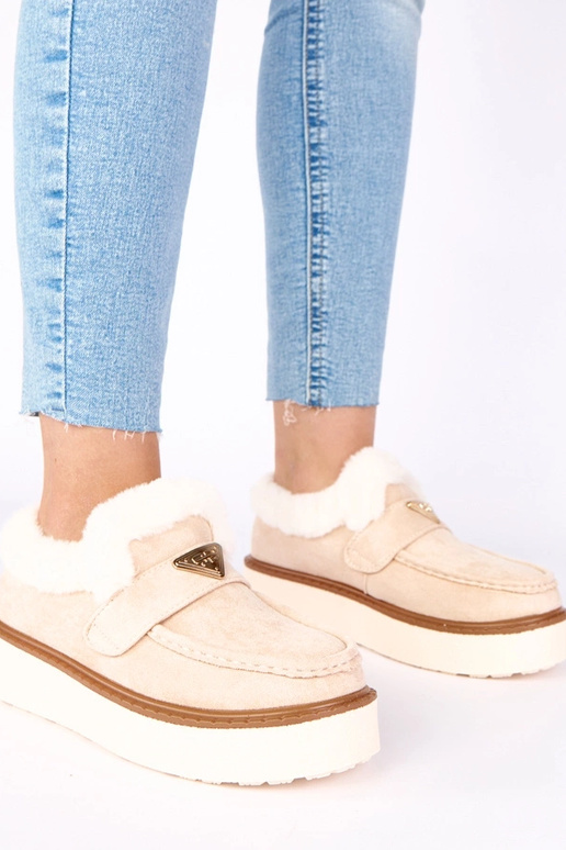 Šviesiai smėlinės spalvos mokasinai,...