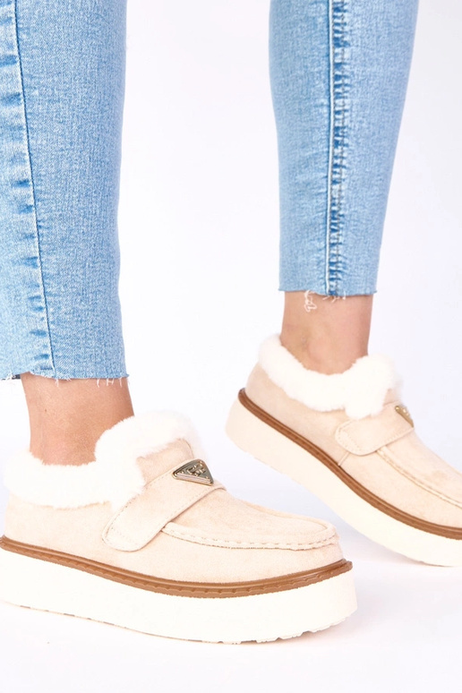 Šviesiai smėlinės spalvos mokasinai,...