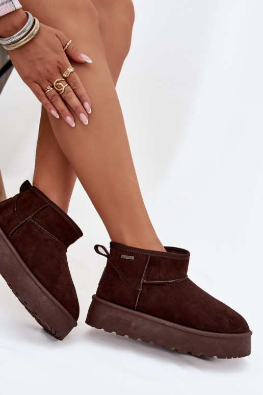 žemi sniego batai su platforma Big Star OO274A101 šokoladinės spalvos