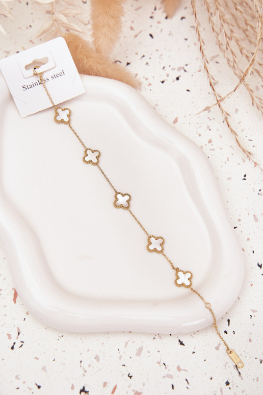 Apyrankė Su pakabukais Stal NierdzeĮna aukso-PerłoĮa