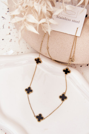 Grandinė iš nerūdijančio plieno aukso-juodos spalvos