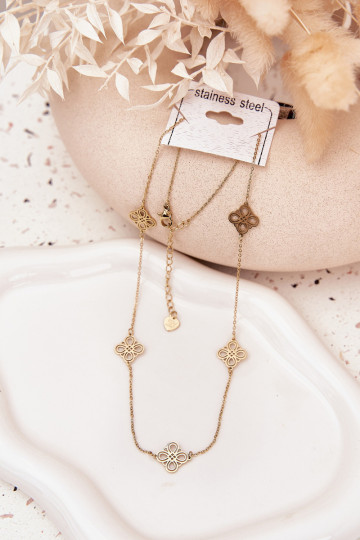 Kaklo papuošalas iš nerūdijančio plieno aukso spalvos 2