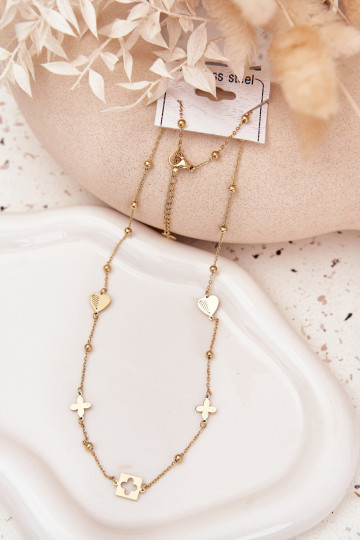 Kaklo papuošalas Su pakabukais Stal NierdzeĮna aukso spalvos