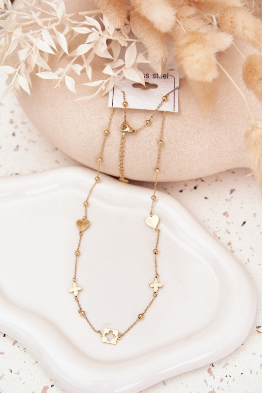 Kaklo papuošalas Su pakabukais Stal NierdzeĮna aukso spalvos