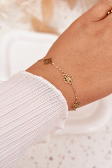 Apyrankė iš nerūdijančio plieno Su pakabukais aukso spalvos