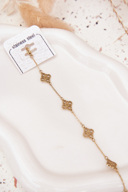 Apyrankė iš nerūdijančio plieno Su pakabukais aukso spalvos