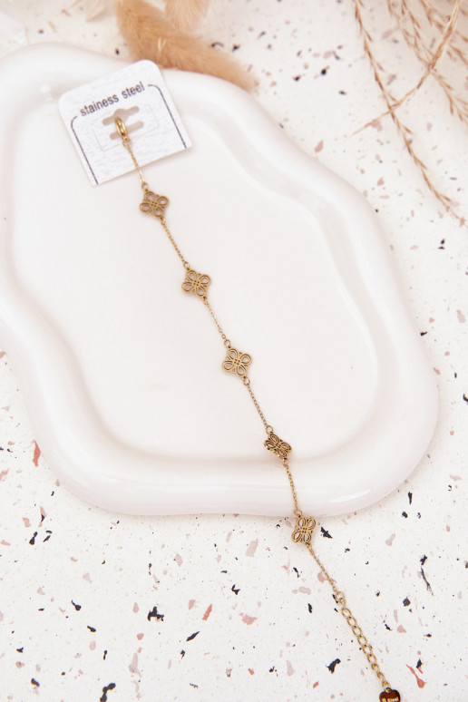 Apyrankė iš nerūdijančio plieno Su pakabukais aukso spalvos