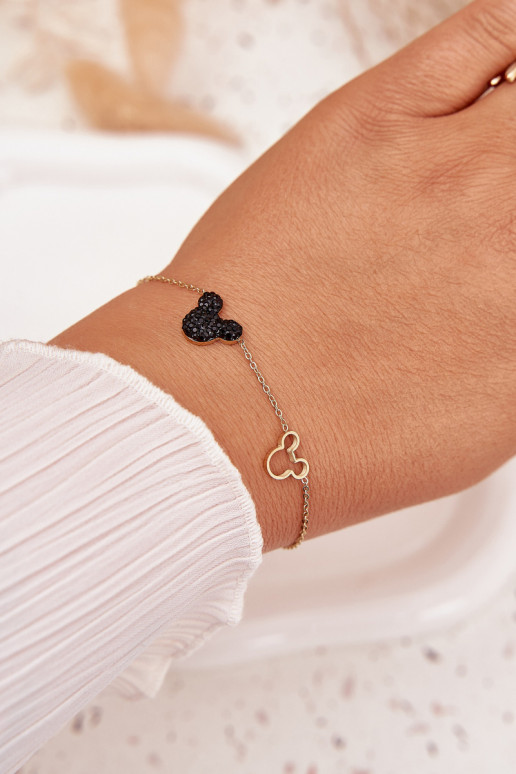 Apyrankė iš nerūdijančio plieno pelė Miki aukso spalvos