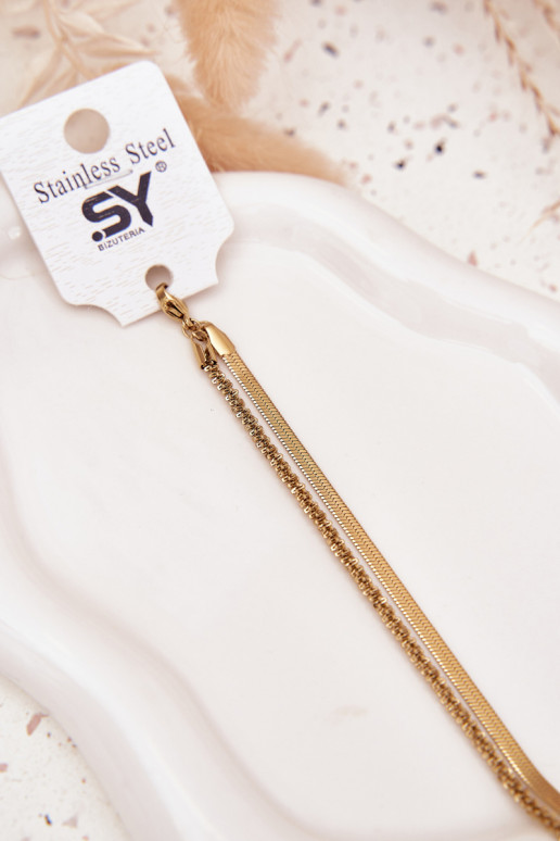 Apyrankė Dvigubas iš nerūdijančio plieno aukso spalvos