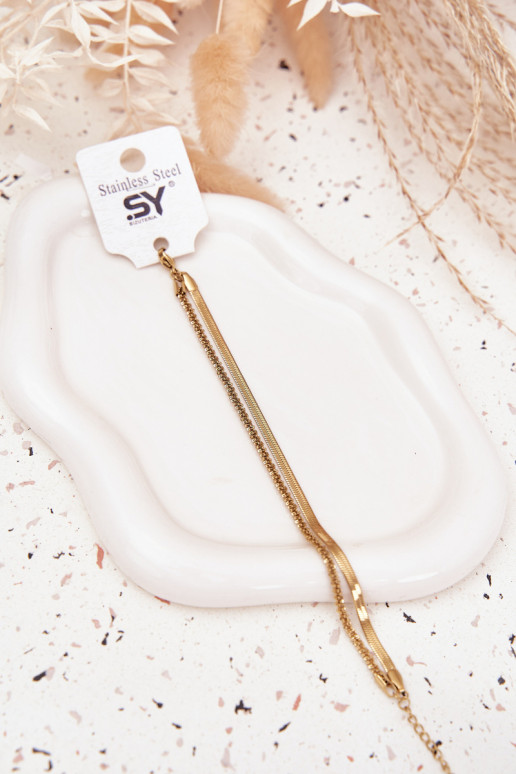 Apyrankė Dvigubas iš nerūdijančio plieno aukso spalvos