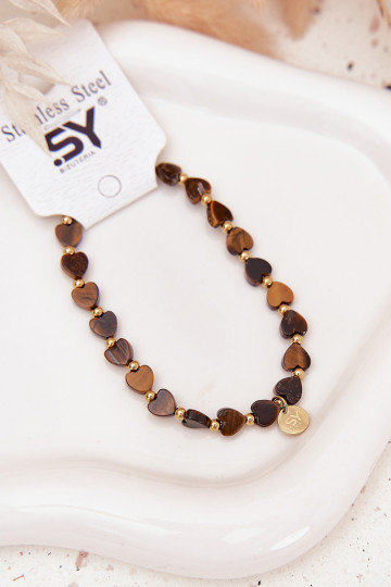 Apyrankė Širdelės Pagaminta iš chirurginio plieno ruda 2