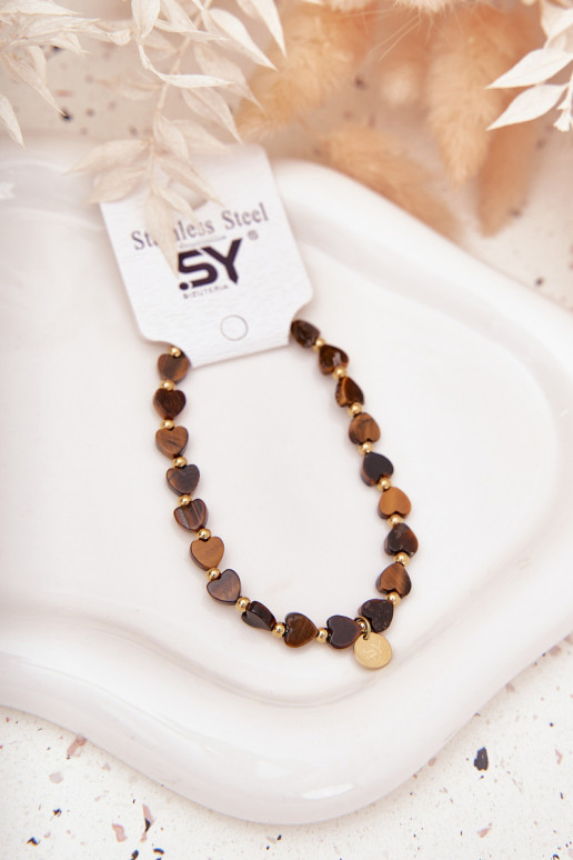 Apyrankė Širdelės Pagaminta iš chirurginio plieno ruda