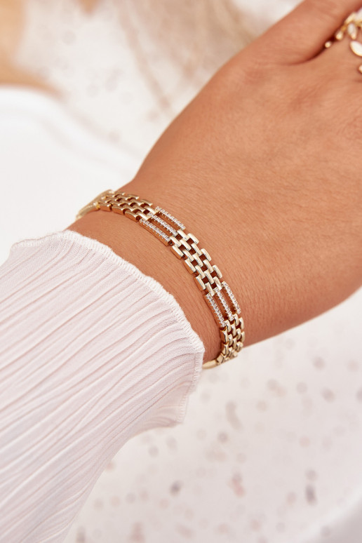 Apyrankė Moteriškas Pagaminta iš chirurginio plieno su tviskančiomis akutėmis aukso spalvos