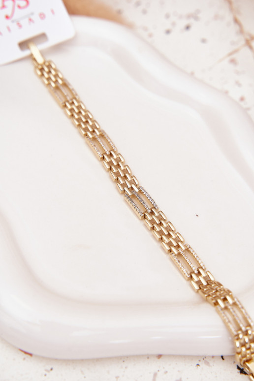 Apyrankė Moteriškas Pagaminta iš chirurginio plieno su tviskančiomis akutėmis aukso spalvos