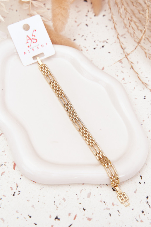 Apyrankė Moteriškas Pagaminta iš chirurginio plieno su tviskančiomis akutėmis aukso spalvos