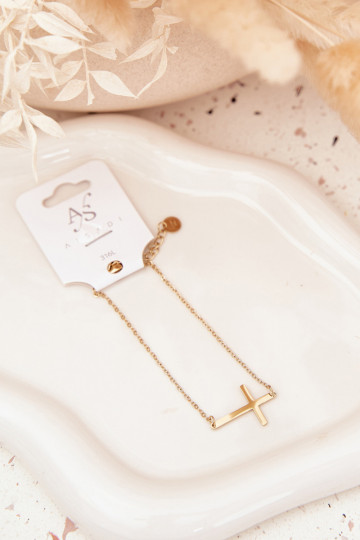 Apyrankė Su kryžiumi Stal Chirurgiczna aukso spalvos 2