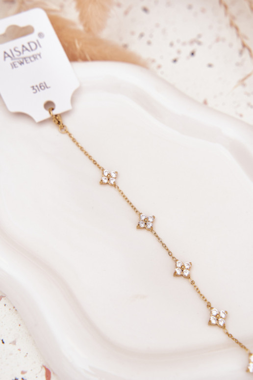 Apyrankėsusu gėlių motyvaisuszkami Stal Chirurgiczna aukso spalvos