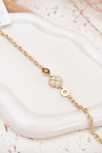 ApyrankėsuKoniczynką Pagaminta iš chirurginio plieno aukso spalvos